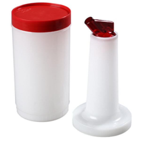 Fles 0,95 liter met schenktuit rood Store&pour | HOFI Totaal | 517988