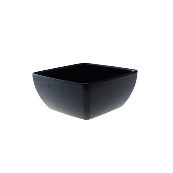 Schaal 19 cm vierkant 9 cm hoog zwart Melamine | HOFI Totaal | 518840