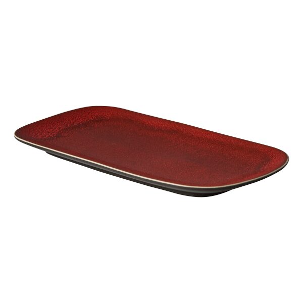 Lava Schaal 29,5x14,5 cm rh rood/bruin | HOFI Totaal | 527271