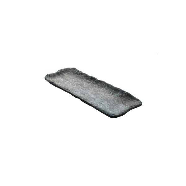 Endure schaal 23x11 cm rechthoekig marmer/zwart Melamine | HOFI Totaal | 529781