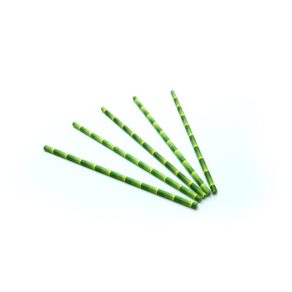 Drinkrietje papier (FSC®) bamboe look ø 6 mm / 20cm | HOFI Totaal | 20648
