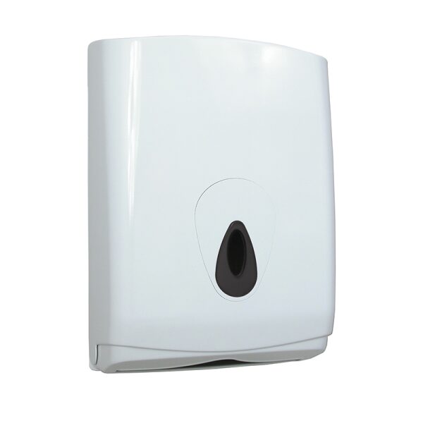 Dispenser gevouwen handdoeken PQ Maxi kunststof wit voor 500 doekjes | HOFI Totaal | 970N